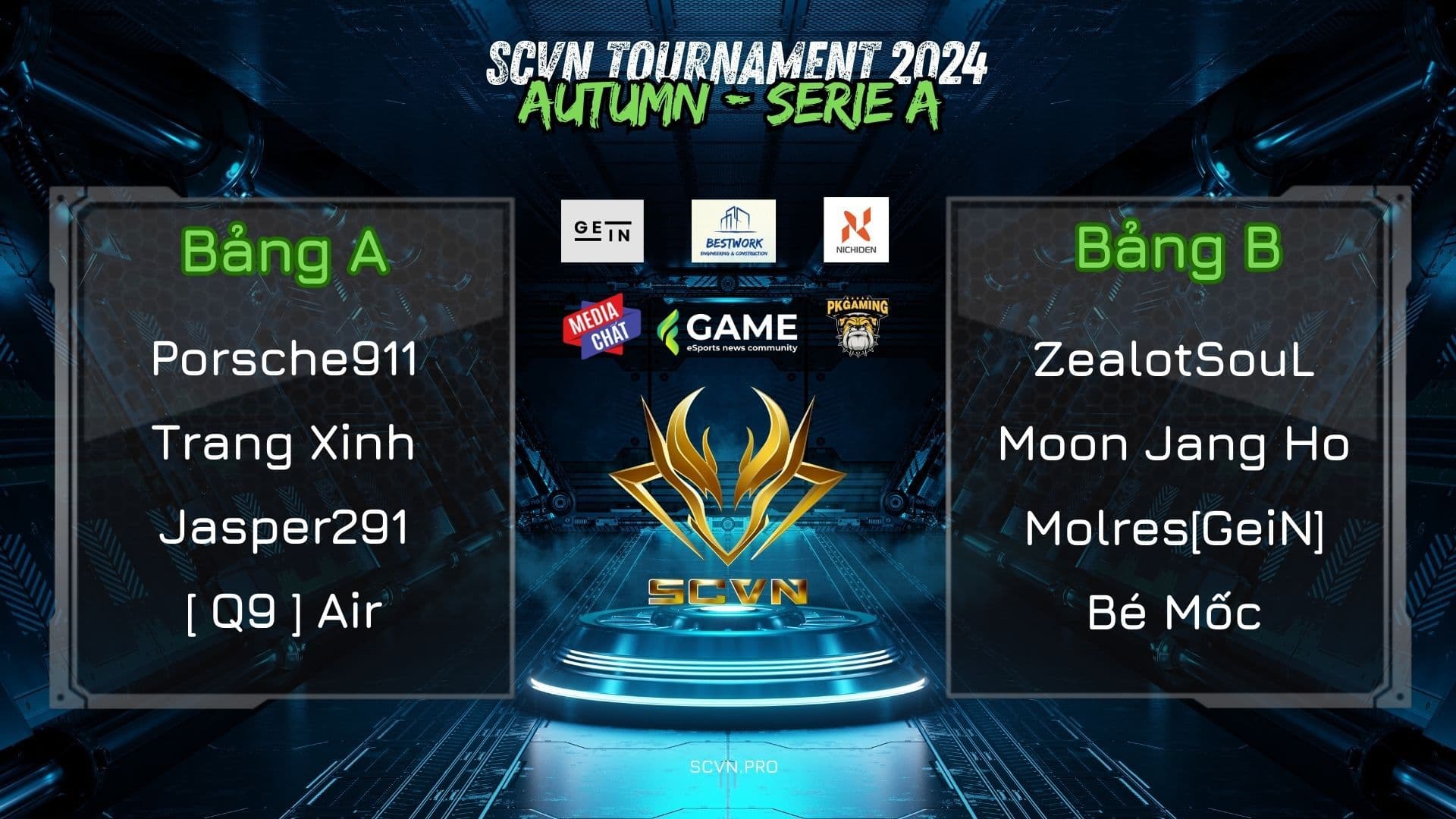 Danh sách Game Thủ và bảng xếp hạng cập nhật SCVN Tounament 2024 – Autumn – Serie A 